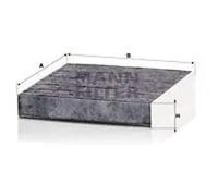 MANN-FILTER CUK 22 011 Cabin Air Filter - Pollen Filter with Activated Carbon - for Cars + Transporters