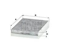 MANN-FILTER CUK 2422 Cabin Air Filter - Pollen Filter with Activated Carbon - for Cars + Transporters
