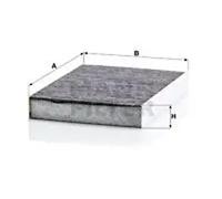 Cabin filter below the middle console Activated Carbon Filter CUK 25 003