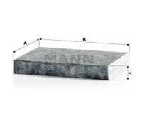 MANN-FILTER CUK 27 009 Cabin Air Filter - Pollen Filter with Activated Carbon - for Cars + Transporters