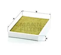 Cabin filter below the middle console Activated Carbon Filter with polyphenol