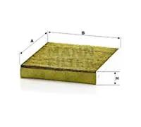 Cabin filter below the middle console Activated Carbon Filter with polyphenol