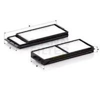 MANN-FILTER CU 22 001-2 Cabin Air Filter (set of 2) - for Cars + Transporters