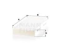 Cabin filter below the middle console Particulate Filter CU 23 005-2 MANN-FILTER