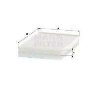 Cabin filter below the middle console Particulate Filter CU 24 027 MANN-FILTER