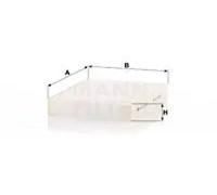 Cabin filter below the middle console Particulate Filter CU 25 003 MANN-FILTER