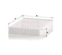 Cabin filter below the middle console Particulate Filter CU 25 012 MANN-FILTER