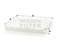 Cabin filter below the middle console Particulate Filter CU 2544 MANN-FILTER