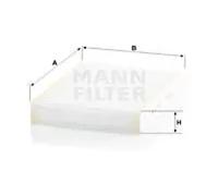 MANN CU27009 Cabin Air Filter 262mm Length For Fiat Nissan Opel Renault Vauxhall