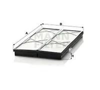 Cabin filter below the middle console Particulate Filter CU 3759 MANN-FILTER