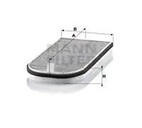 Cabin filter Bonnet Activated Carbon Filter CUK 3642-2 MANN-FILTER for BMW