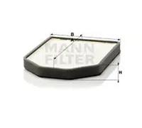MANN Filter CU2949-2 Cabin Air Filter 29mm Height 283mm Length Fits Audi A8