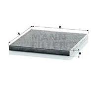 MANN-FILTER CUK 2435 Cabin Air Filter - Pollen Filter with Activated Carbon - for Cars + Transporters