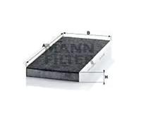 Cabin filter Eng.compart. middle, below plenum chamber cover CUK 4054