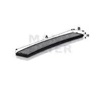 Cabin filter Eng.compart. middle, below plenum chamber cover CUK 6724 for BMW