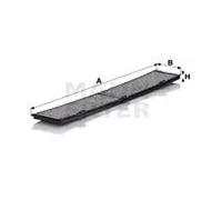Cabin filter Eng.compart. middle, below plenum chamber cover CUK 8430 for ALPINA