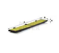 Cabin filter Eng.compart. middle, below plenum chamber cover FP 8430 MANN-FILTER