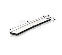 Cabin filter Eng.compart. middle, below plenum chamber cover Particulate Filter