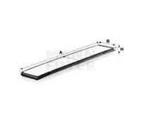 Cabin filter Eng.compart. middle, below plenum chamber cover Particulate Filter