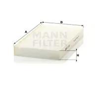 Cabin filter Eng.compart. passeng. side, below plenum chamber cover CU 2951