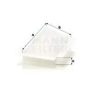 Cabin filter Eng.compart. passeng. side, below plenum chamber cover CU 3448