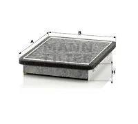 Cabin filter Eng.compart. passeng. side, below plenum chamber cover CUK 21 006