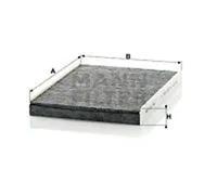 MANN-FILTER CUK 2862 Cabin Air Filter - Pollen Filter with Activated Carbon - for Cars + Transporters