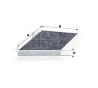 MANN-FILTER CUK 3461 Interior Filter - Pollen filter with active charcoal - For left hand side driving passenger cars