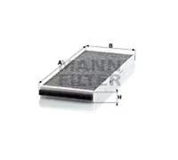 Cabin filter Eng.compart. passeng. side, below plenum chamber cover CUK 3955