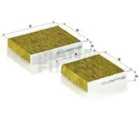 MANN-FILTER FP 21 000-2 Cabin Air Filter - FreciousPlus Biofunctional Pollen Filter - (set of 2) for Cars + Transporters
