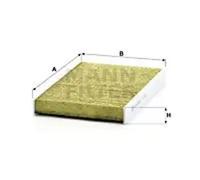 Cabin filter Eng.compart. passeng. side, below plenum chamber cover FP 2940