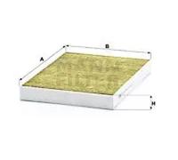 Cabin filter Eng.compart. passeng. side, below plenum chamber cover FP 3037