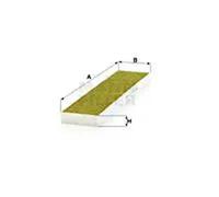 Cabin filter Eng.compart. passeng. side, below plenum chamber cover FP 5480