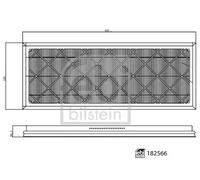Febi Cabin Air Filter Set Wide High fits Tesla Model Y 2019-2025