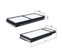 Cabin Filter LA346/S Mahle B32L61J6X BP4K61A03 BP4K61J6X BP4K61J6X9A BP4K61J6XA