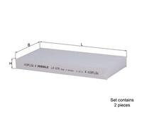 MAHLE LA 674/S Pollen filter