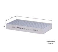 Cabin Filter LAK122/S Mahle 80292S7A003 80292S7A508