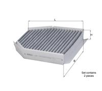Cabin Filter LAK278/S Mahle 2308300418 A2308300418