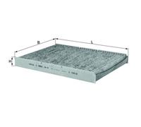 MAHLE LAK 63 Interior Cabin Air Filter - Carbon Activated Pollen Filter - with odor protection - Car