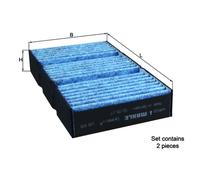 MAHLE LAO 878/S Cabin Air Filter - CareMetix - with allergen, bacteria and odor protection