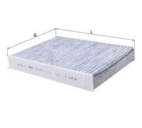 MAHLE LAK 1173 Interior Cabin Air Filter - Carbon Activated Pollen Filter - with odor protection - Car