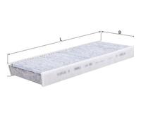 Cabin Filter Mahle LAK289 for Nissan Navara dCi 2.3 15-