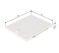 Bosch 1 987 432 066 Interior Air Filter Fits Vauxhall Agila 1.2 16V Twinport