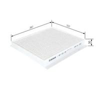 Cabin filter Particulate Filter 1 987 432 158 BOSCH for HYUNDAI LANTRA Mk II