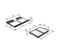 Bosch Car Cabin Filter M2159 - 1987432159