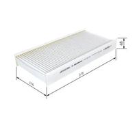 Bosch 1 987 432 206 Interior Air Filter Fits Citroen Dispatch 2.0 HDi 95 '07-'22