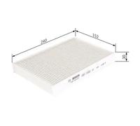 Cabin filter Particulate Filter 1 987 432 247 BOSCH for RENAULT NISSAN