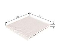 Cabin filter Particulate Filter 1 987 432 254 BOSCH for KIA SORENTO I SORENTO II