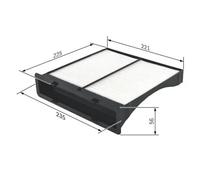 Cabin filter Particulate Filter 1 987 432 262 BOSCH for SUBARU IMPREZA Saloon XV
