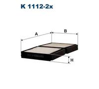 Cabin filter Particulate Filter K 1112-2x FILTRON for MAZDA 626 Mk V PREMACY